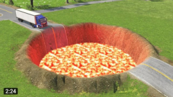 خفن ترین چالش ماشینی با گودال...