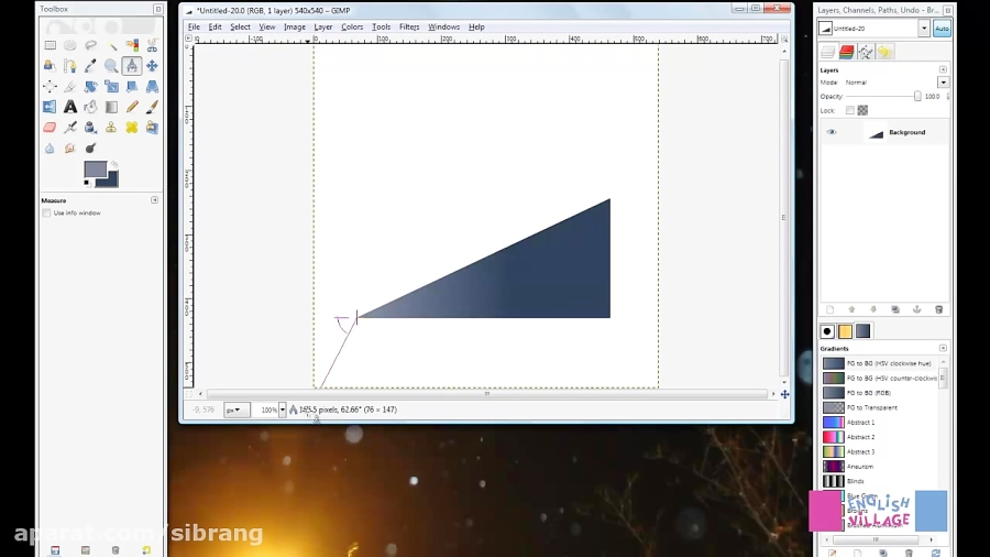 GIMP۶۱63 the measure tool