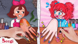 چالش ناخن پرنسس باربی و پاپی...