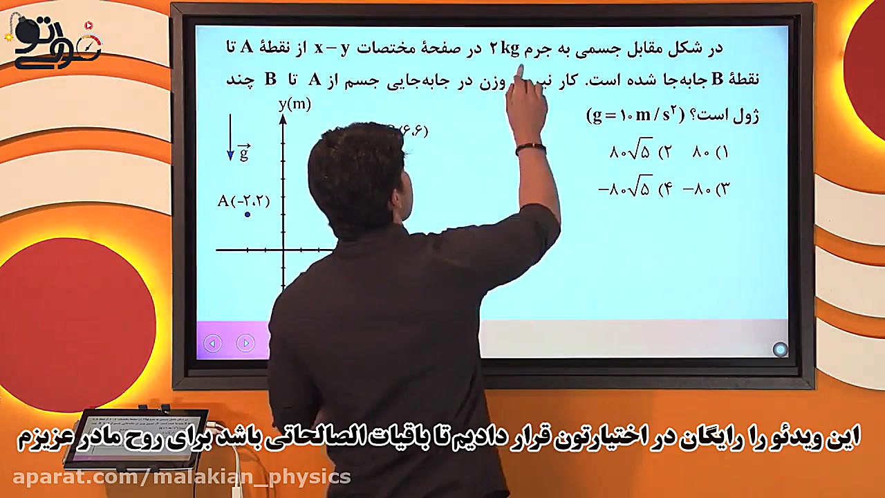 فصل کار و انرژی استاد ملاکیان (جلسه ۲ :مفهوم کار و انرژی)