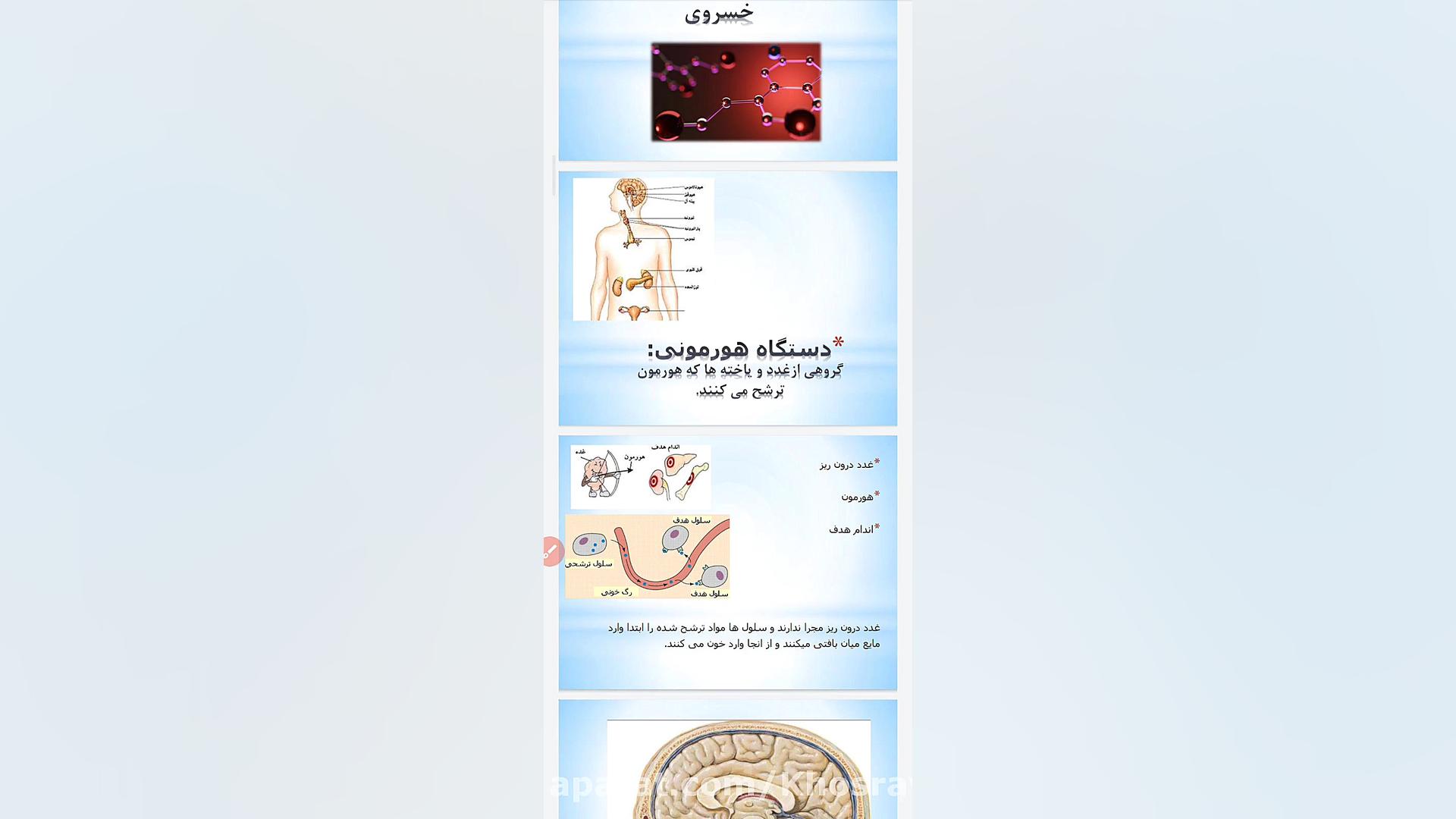 تدریس فصل تنظیم هورمونی علوم پایه هشتم. قسمت اول.دبیرزیست شناسی مهدیه خسروی لمینت