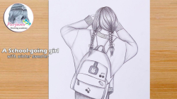 آموزش نقاشی کودکان یک دختر مدر...