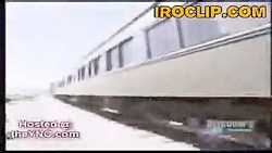 پرش موتور از روی قطار!!