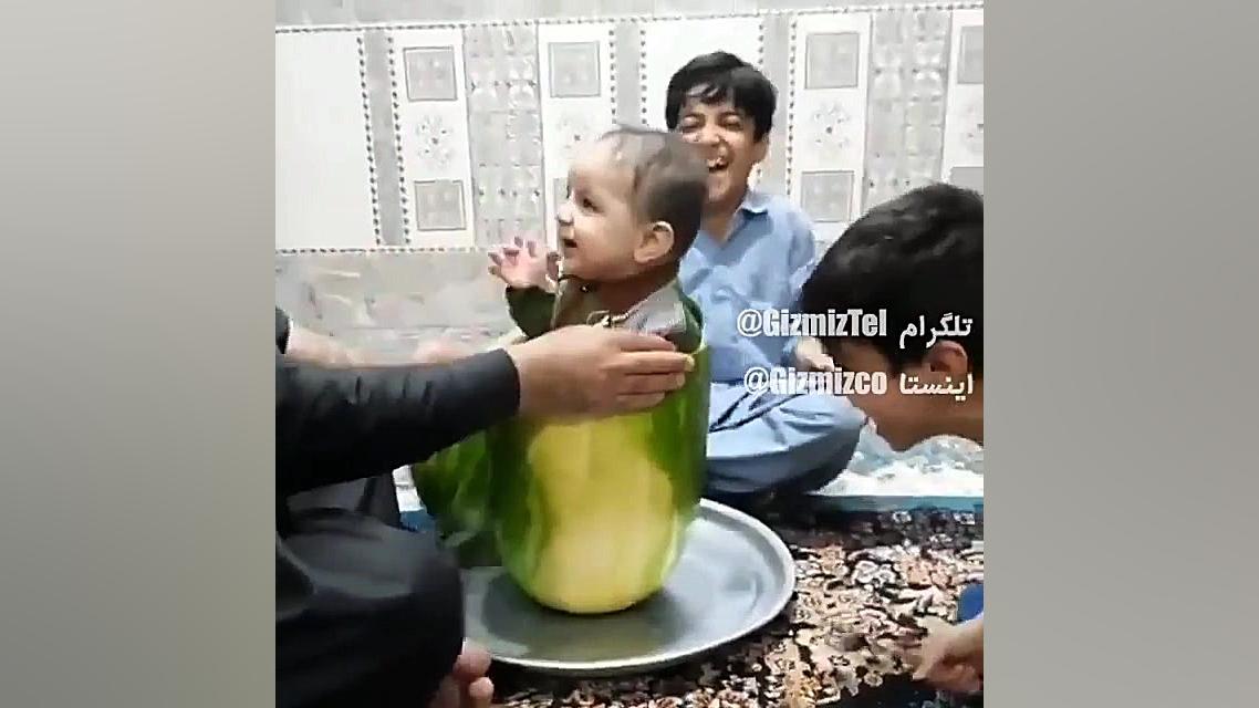 هندونه به شرط چاقو فقط این زمان17ثانیه