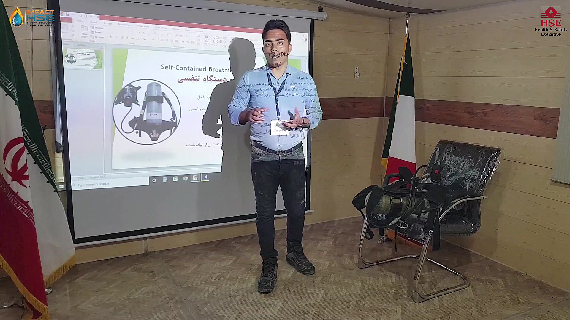 اموزش تخصصی دستگاه تنفسی SCBA توسط علی بوعذار سیلاوی اکستنشن تاج دندان