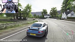 رانندگی با پورشه (porsche 911 GT3) با فرمون گیمینگ در فورزا (FORZA HORIZON)
