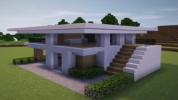 آموزش ساخت خانه مدرن مدل ۸ در ماینکرافت