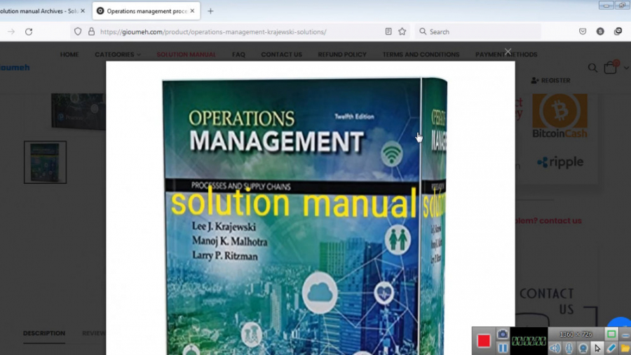Operations Management Processes And Supply Chains 13th Edition Solutions Pdf