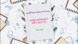 آموزش  Family and friends 1 unit 2 Part 1,2,3 play time  زبان انگلیسی