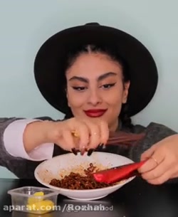 مونافود چالش غذا غذا کره ای مو...