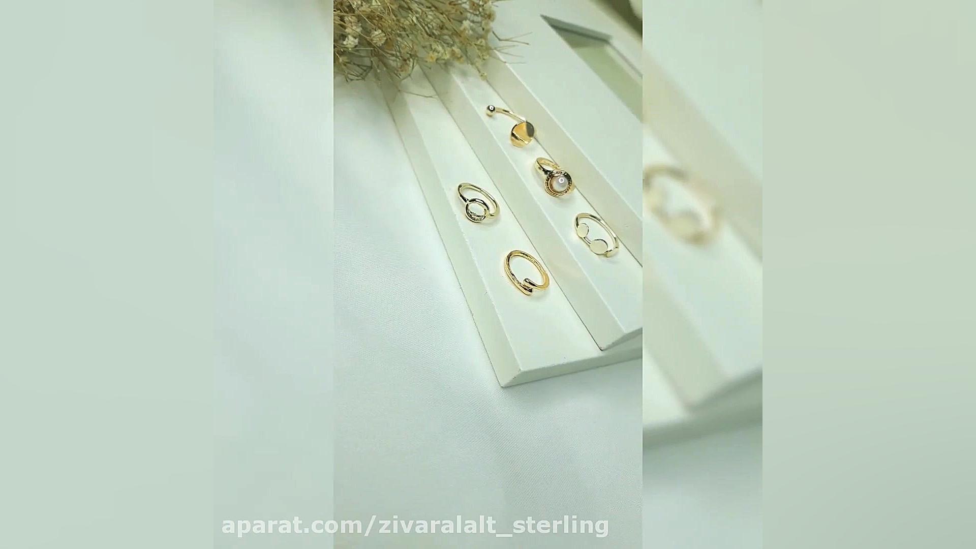 پک انگشتر طرح طلا بدون حساسیت و ثبات رنگ بالا کد5680 ترومبوسیتوپنی مقاوم