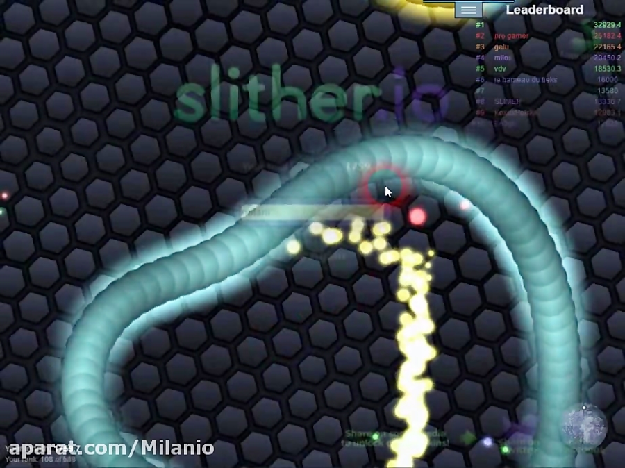اولین ویدیو ما از بازی slither.io
