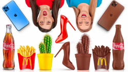 چالش غذای شکلاتی و واقعی ، چال...