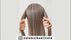 آموزش شینیون مو خطی _ شینیون ساده مو _ مدل شینیون مو _ شینیون مو عروس جدید