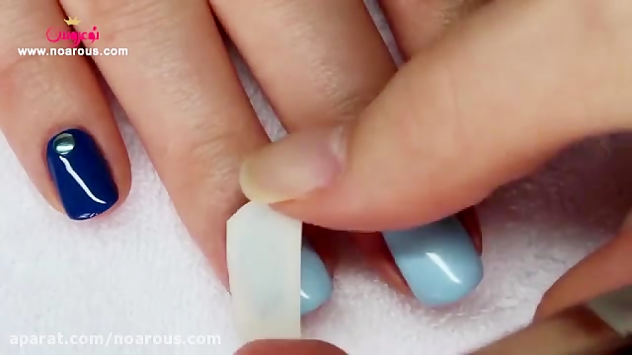 فیلم آموزش دیزاین ناخن با طرح پر | نوعروس