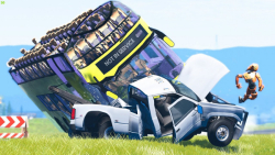 تصادفات شدید اتوبوس:: ماشین بازی جدید:: گیم ماشینی
