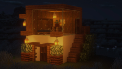 ساخت خانه مدرن مدل چوبی ماینکرافت | ساده ساخت (minecraft)