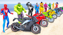 چالش مسابقه ای موتورسیکلت های مرد عنکبوتی با بازی  GTA 5