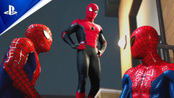 مکالمه سه مرد عنکبوتی در بازی Marvel Spider Man PS5