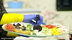 بشقاب سبزیجات با سس خامه  معصو...