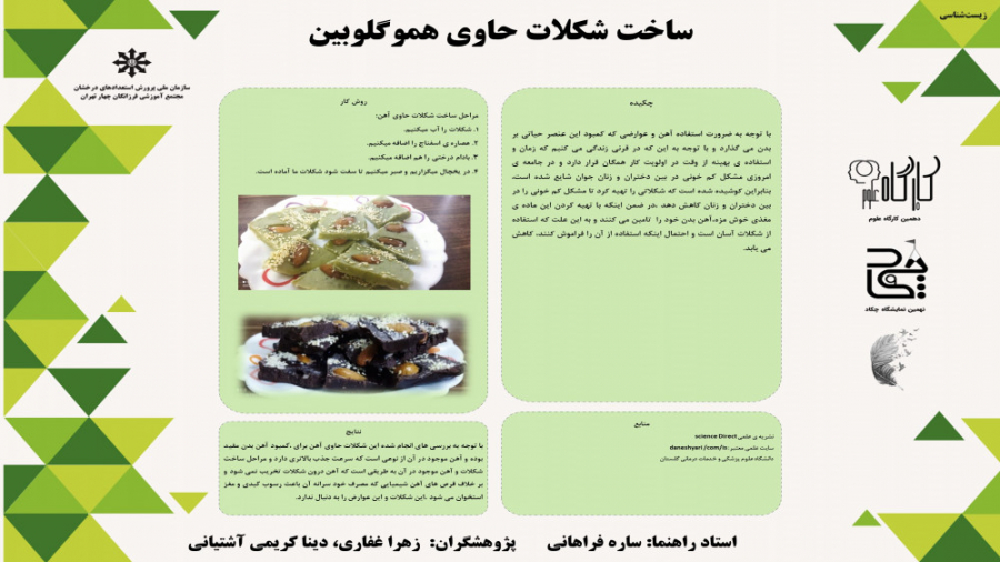 ساخت شکلات حاوی هموگلوبین دیسکرازی خون