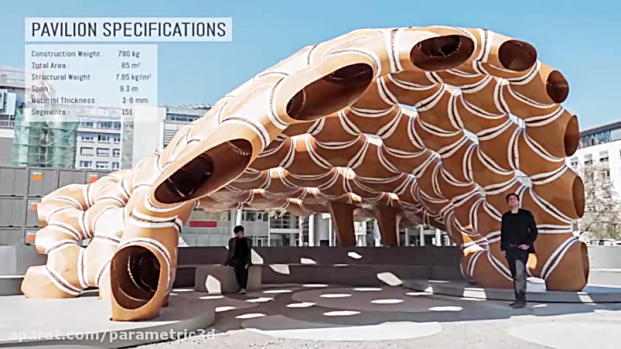 ICD/ITKE Research Pavilion 2015-16 لیزر صورت