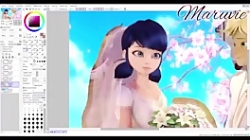 عروسی مرینت با کت نوار