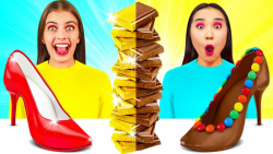 چالش کفش شکلاتی و کفش واقعی ،...