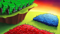 نبردبین سرخ پوشان وآبی پوشان ق...