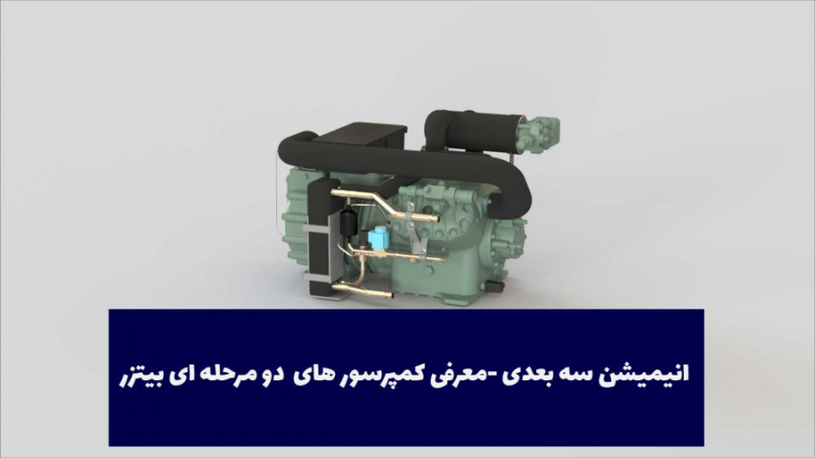 انیمیشن سه بعدی -معرفی کمپرسور های  دو مرحله ای بیتزر زمان175ثانیه