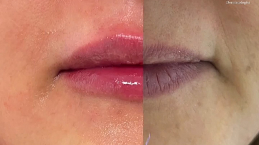 فیلم واقعی تزریق فیلر لب دکتر سار ا لطفی