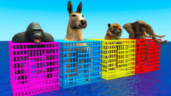 با گوریل، زامبی تی رکس، فیل، ا...