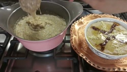 غذای ایرانی حلیم گندم با گوشت...