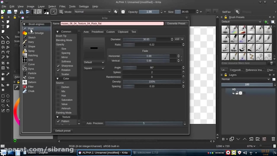 Krita 37 Krita tip 05. Spray brushengine Proportional