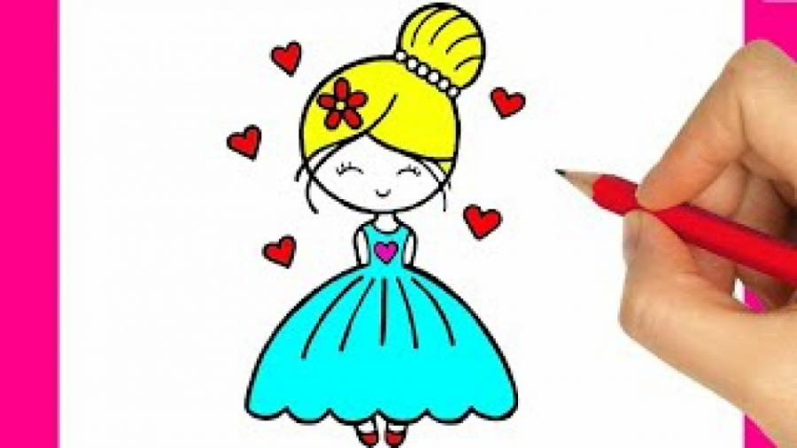 آموزش نقاشی کودکان ، نقاشی دخت...