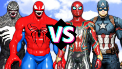 اسپایدرمن، کاپیتان آمریکا در مقابل ارتش ونوم  Marvel Epic Superhero GTA Battle