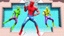 چالش پرش مرد عنکبوتی چند رنگ داخل استخر بازی GTA 5 مود شده