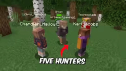 mrbeast vs five hunter minecraft