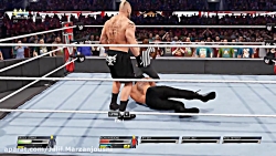 مسابقه براک لزنار و رومن رینز در بازی کشتی کج WWE 2K22