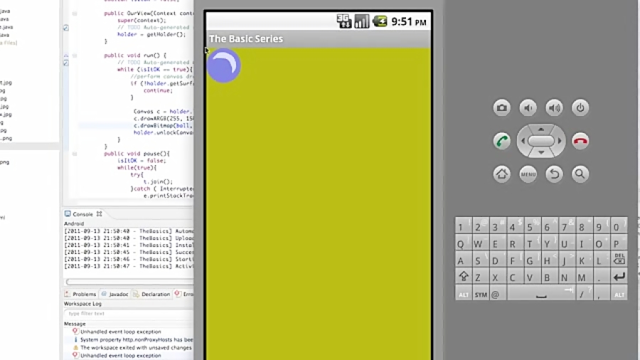 Android Tutorial 1.31- Drawing Bitmaps On A SurfaceView