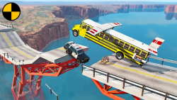 گیم ماشینی جدید :: پرش اتوبوس زرد :: ماشین بازی