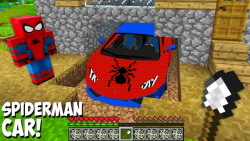 بازی ماینکرافت ، یافتن ماشین های ویژه مرد عنکبوتی زیر خانه روستایی در خاک