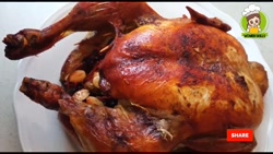 پختن مرغ شکم پر در داش و پلو س...