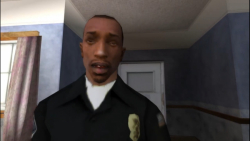 چه اتفاقی می افتد اگر CJ در ابتدای بازی GTA San Andreas افسر پلیس شود- mod