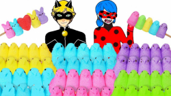 چالش مارشملو  لیدی باگ و گربه...