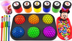 فنجان های اسلایم با مهره های ر...