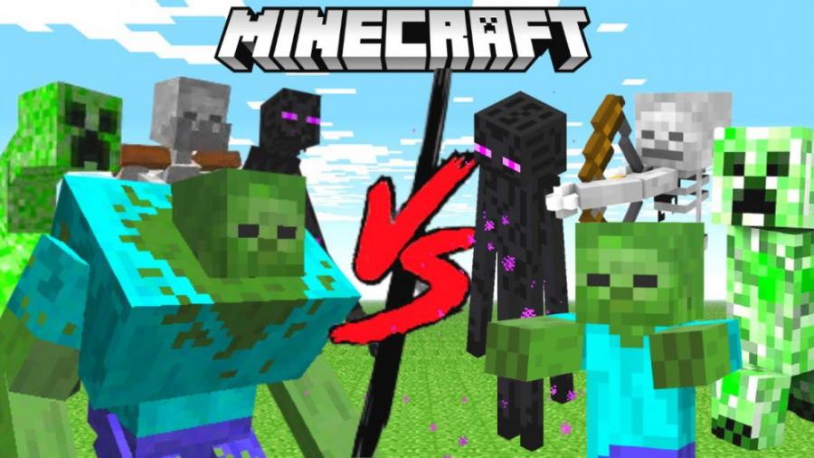 ماینکرفت اما ۱۰۰۰ تا ماب در مقابل هیولای وحشتناک | ماینکرفت ماین کرفت minecraft دندان مصنوعی