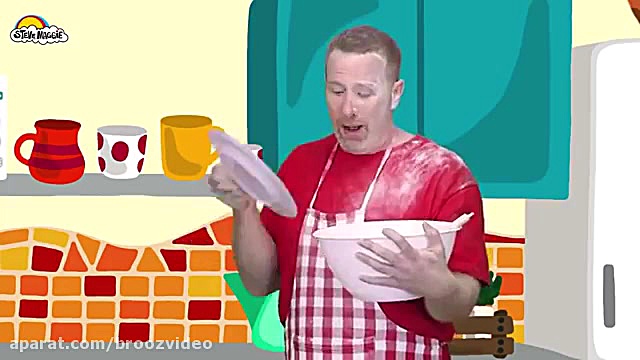 کودک استیو و مگی- کیک تولد شکلاتی - Chocolate Birthday Cake - Steve and Maggie زمان547ثانیه