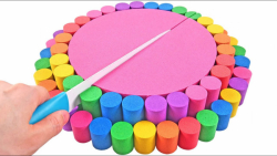 اسلایم شو  ساخت کیک تولد رنگین...