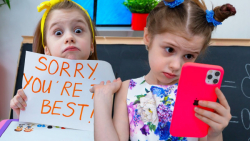 ایوا و مامی و همکلاسی در مدرسه